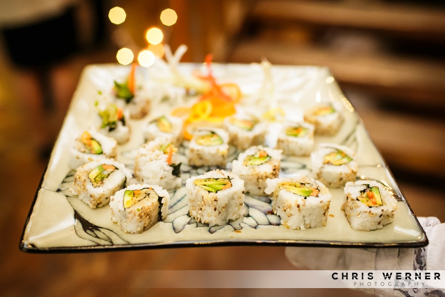 Sushi roll wedding appetizer idea photo