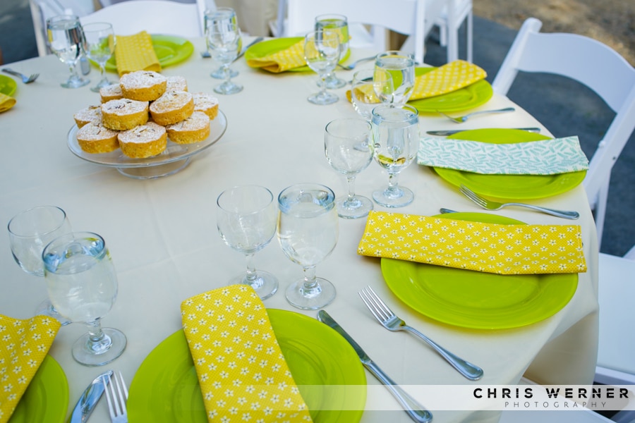 Bright citrus yellow wedding decorations