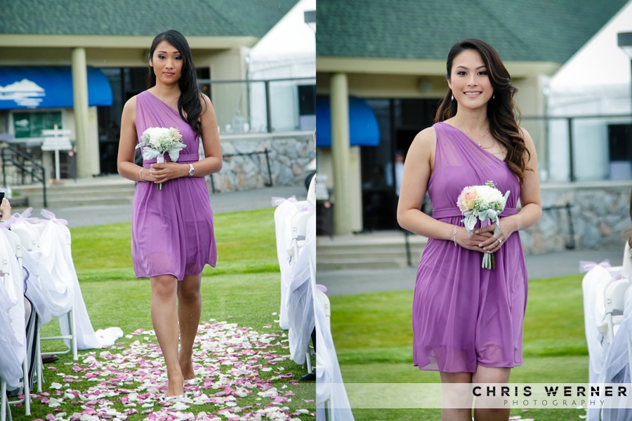 Purple bridesmaid dress photo