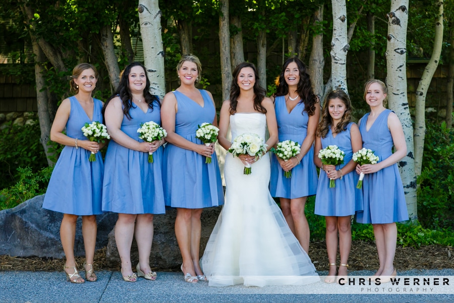 Sky blue bridesmaid dresses photo