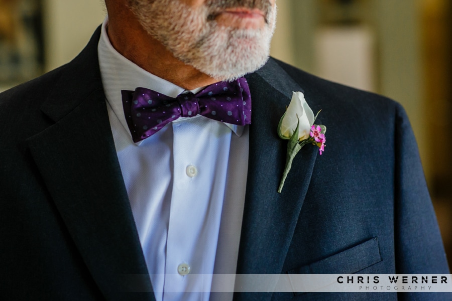 Purple bow tie for a groom or groomsman