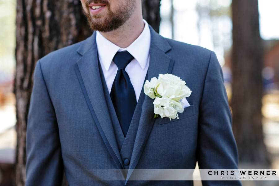 Grey suit navy blue tie for a groom or groomsman