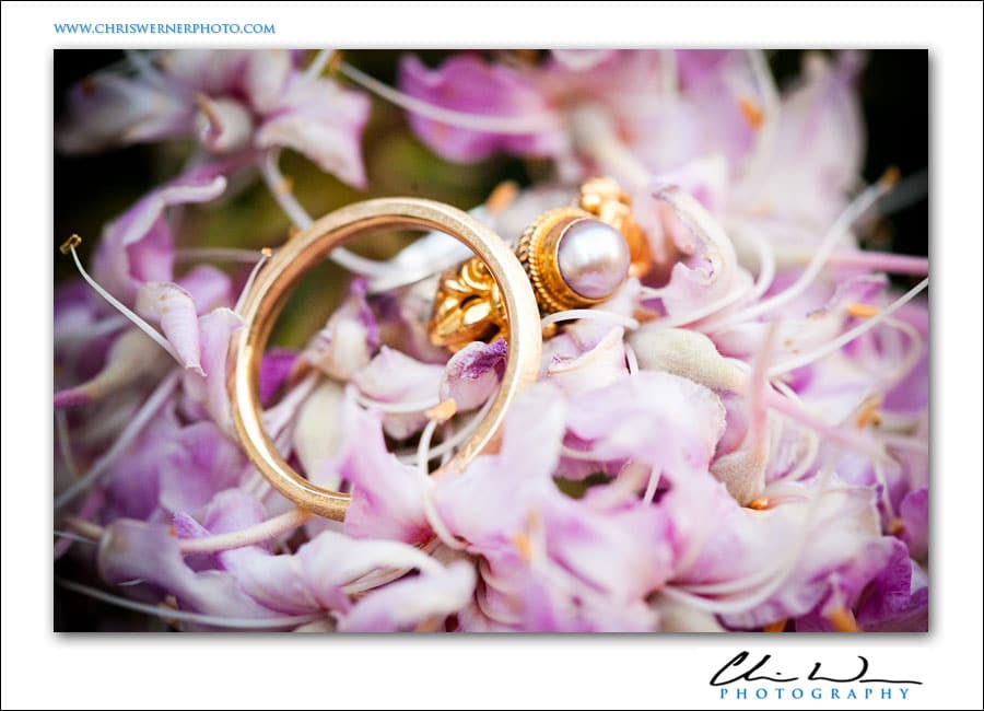 Detail wedding ring shot from Los Angels wedding photographer Chris Werner