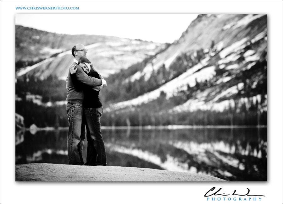 Yosemite Engagement Photography by Tenaya Lake.