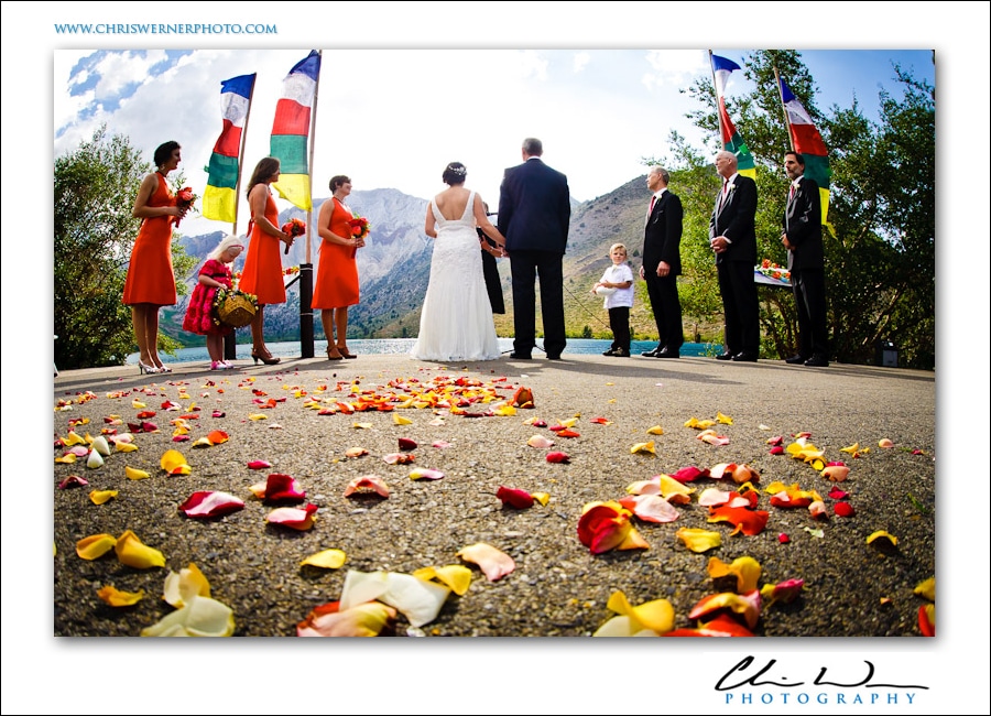 The Ceremony site at the Convict Lake Resort, Mammoth Wedding Photographer.