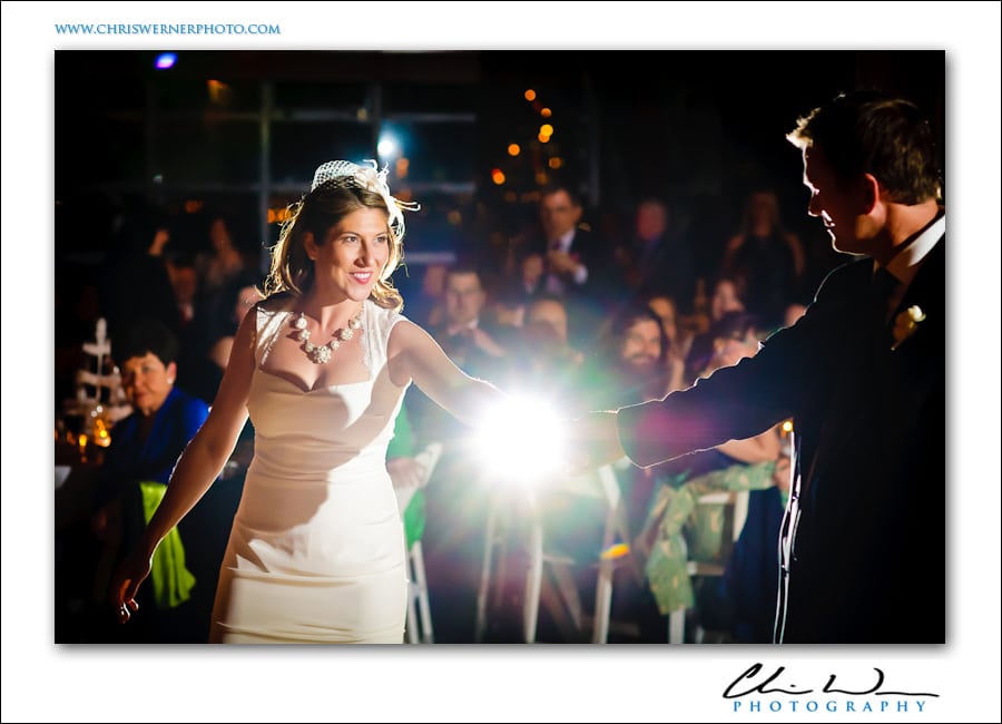Photograph of the bride and groom's first dance, Presidio Wedding Photography.
