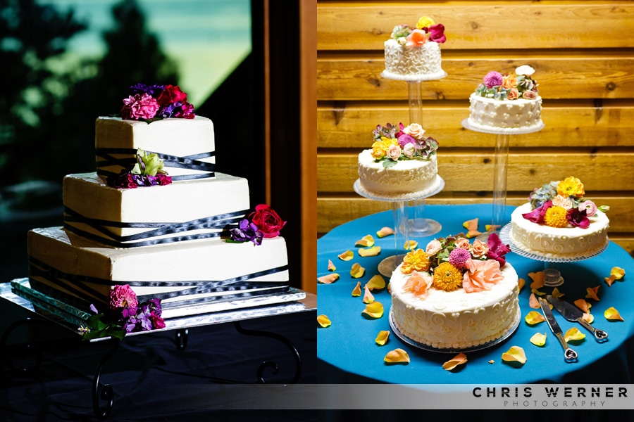 Square wedding cakes idea.