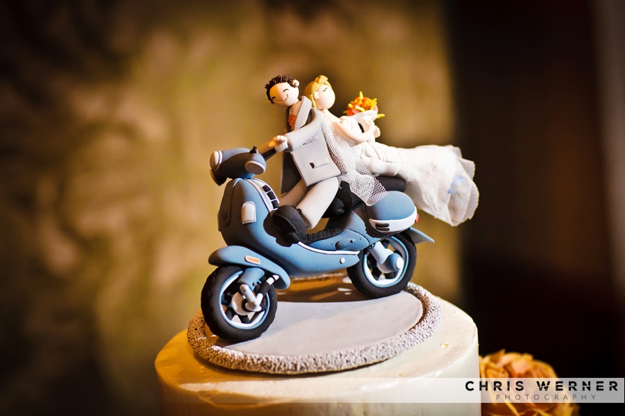 Cute scooter Wedding Cakes topper