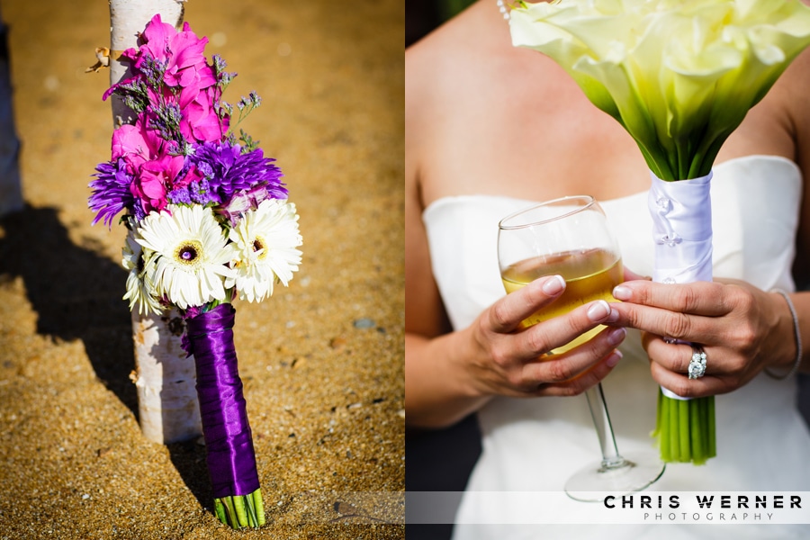 Flower ideas for Tahoe Beach Weddings.