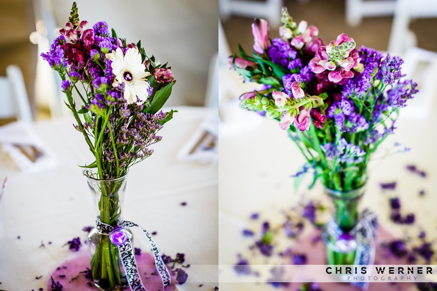 Purple Wedding Reception Flowers ideas.