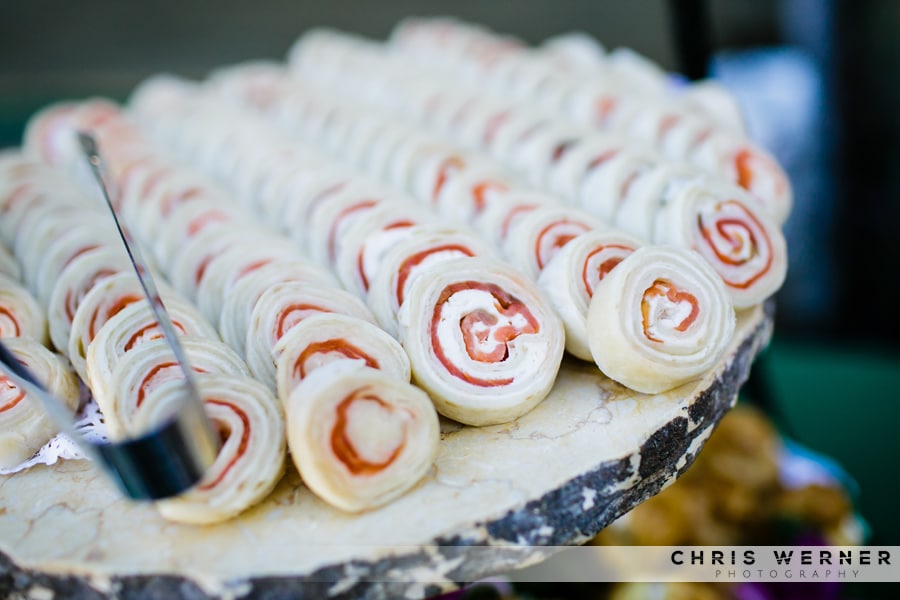 roll up wedding reception appetizers