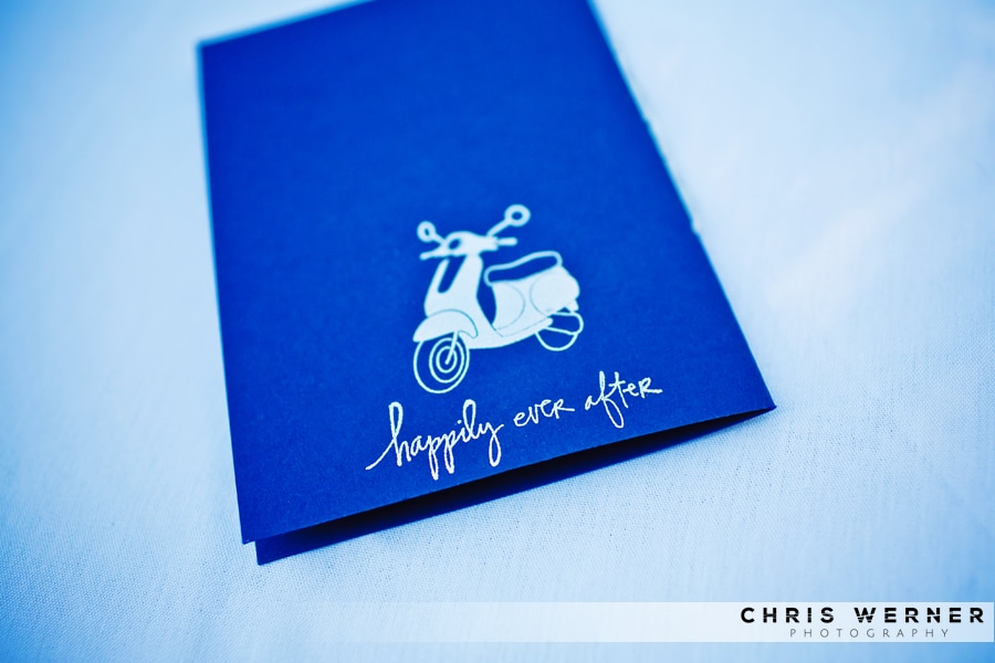 Cute scooter motorcycle Wedding Ceremony Programs
