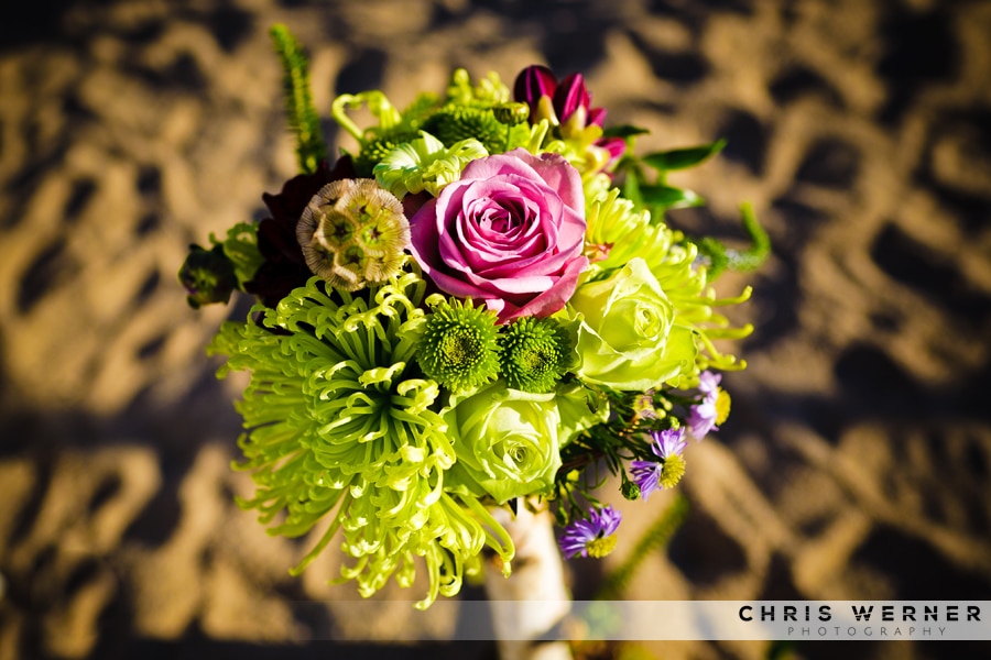 Wedding ceremony flowers from California.