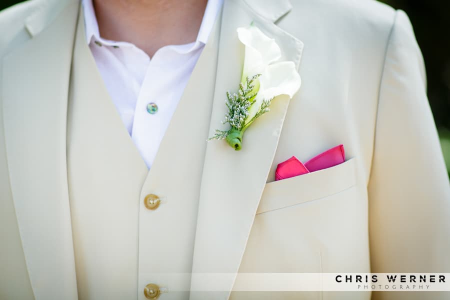 White Groom Boutonnieres