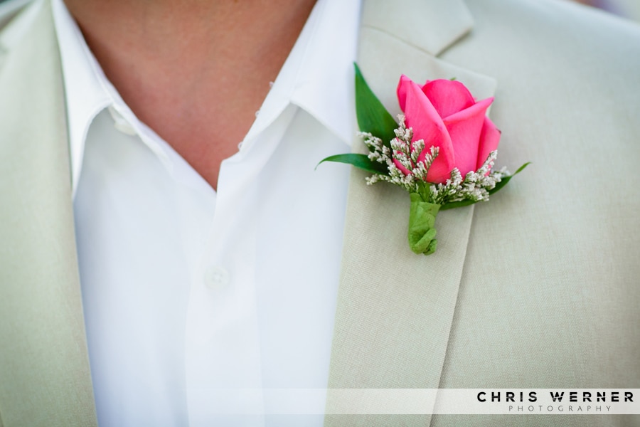 Pink Groom Boutonnieres