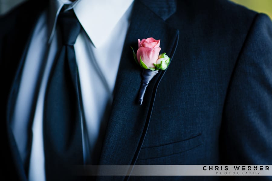 Pink Groom Boutonnieres