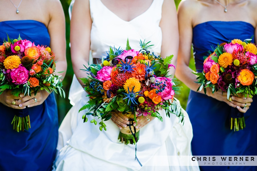 Colorful Lake Tahoe Bridesmaid Bouquets