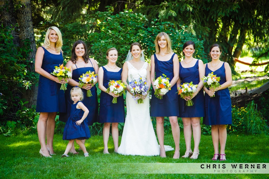 Blue wedding bridesmaid dresses for Colorado.