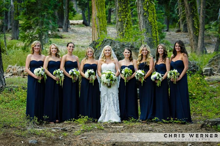 Dark bridesmaid ideas for Lake Tahoe weddings.