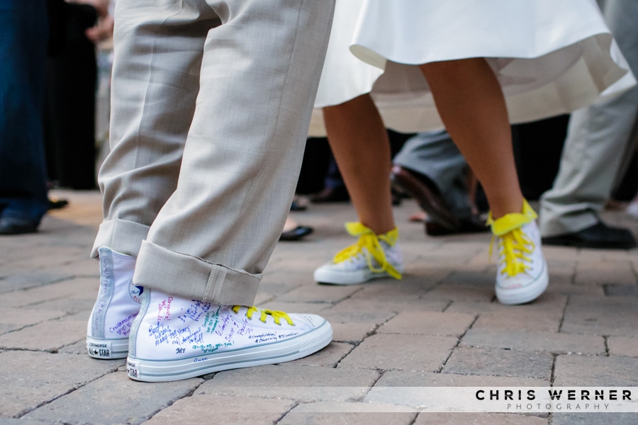 Awesome Converse wedding shoe idea from a Fjeldheim Mountain Home wedding.