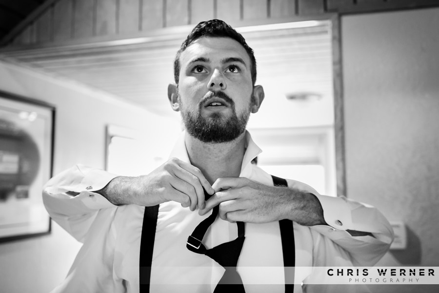 Groom getting ready for a Tahoe South Lake wedding
