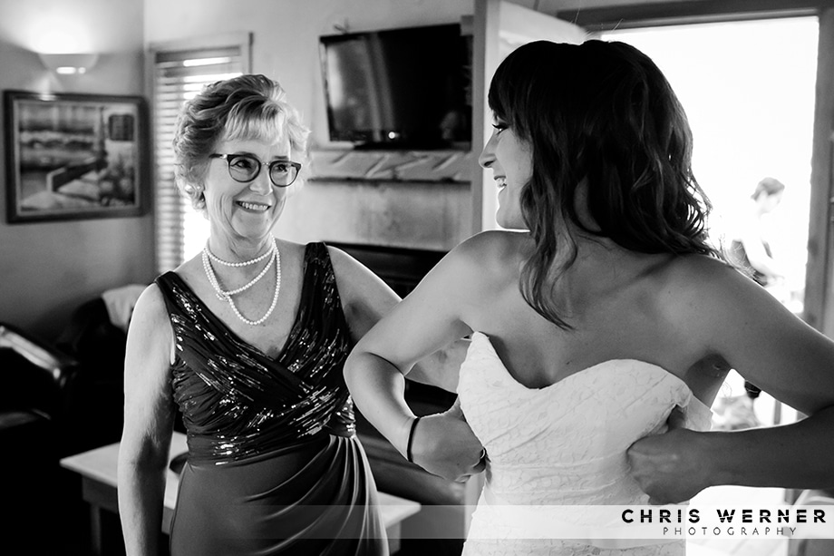 Chalet View Lodge wedding photo of mother of the bride.