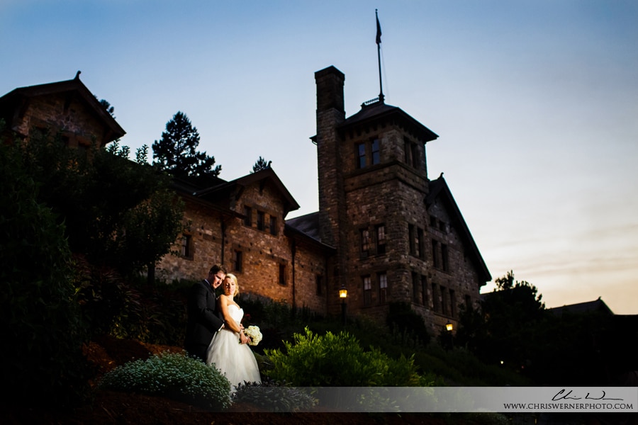 Culinary Institute of America Wedding photo of bride and groom.