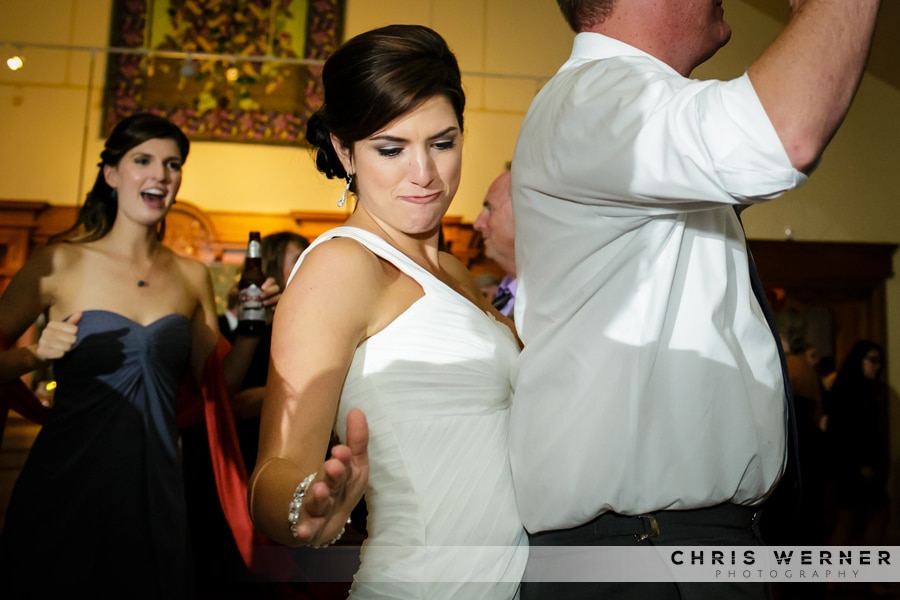 Berghold Winery wedding photo of the bride dancing.