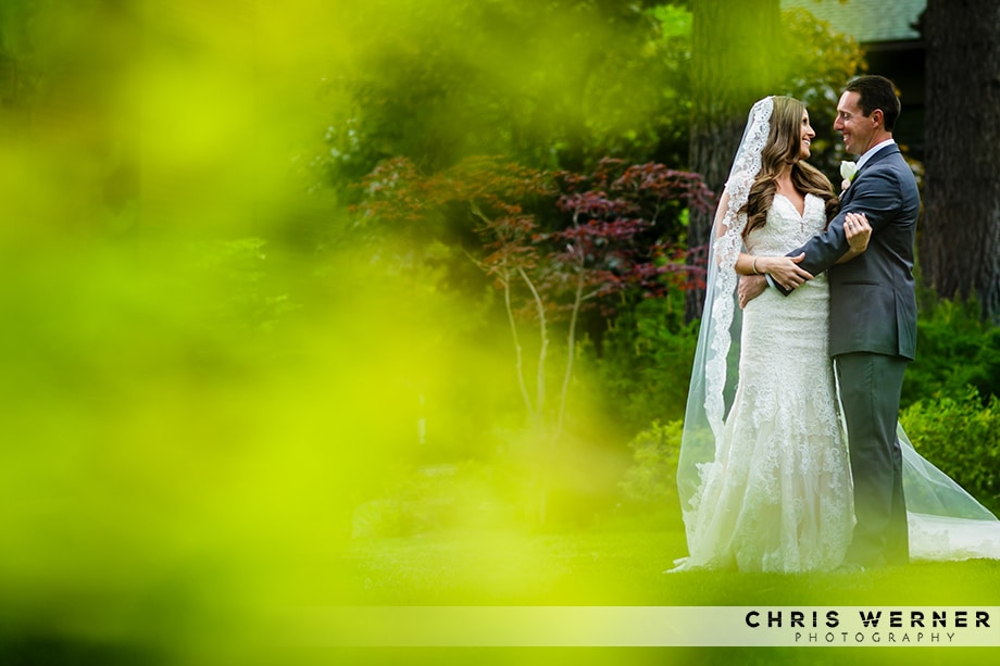 Hyatt Lake Tahoe wedding photo of bride and groom.
