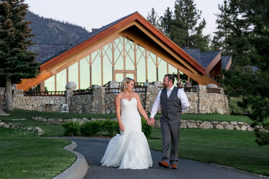 Sunset is prime time to step away from your Edgewood wedding and take some photos outside the lodge.