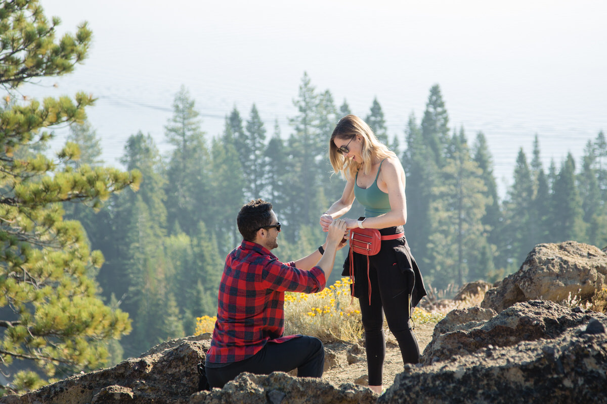 Surprise Lake Tahoe Proposal: Candice + Kyle