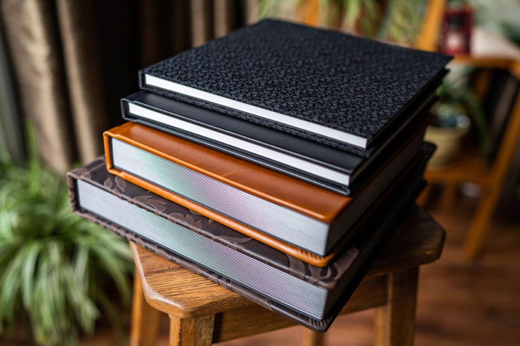 Leather photo albums.