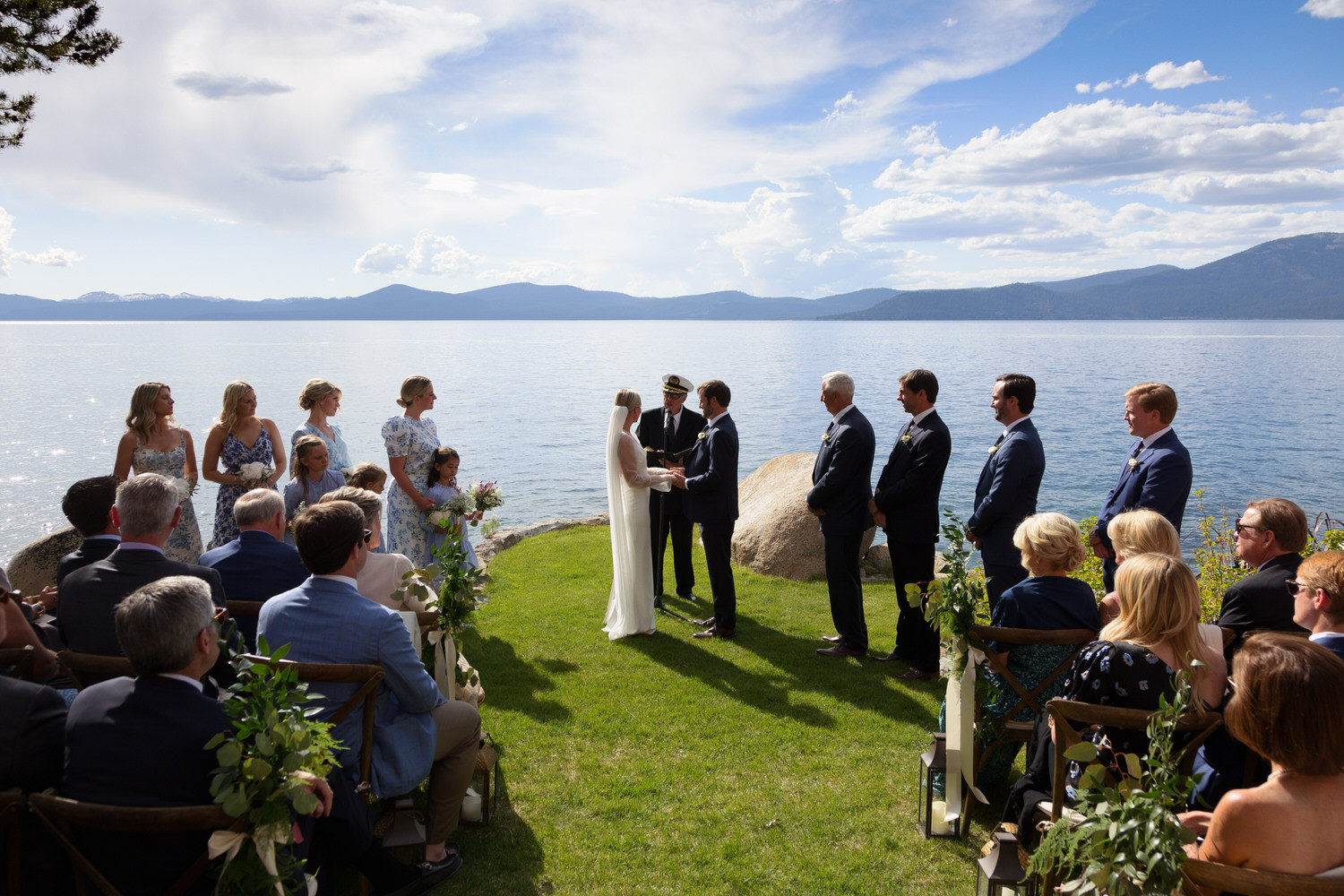 Wide angle view of the ceremony location at Thunderbird Lodge.