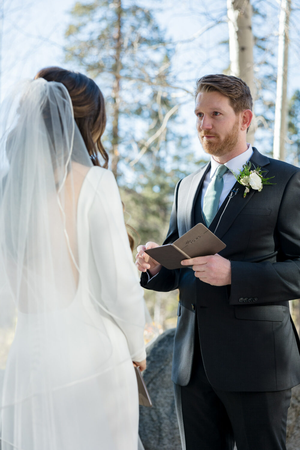 Small, handheld vow books are a photogenic keepsake.